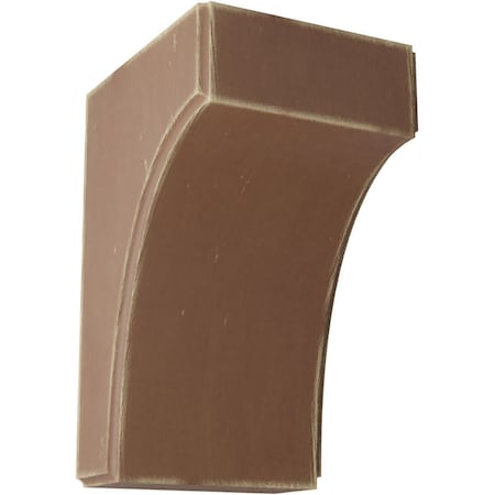 Ekena Millwork 3 1/2"W x 4"D x 6"H Clarksville Wood Vintage Decor Bracket, Weathered Brown BKTWD04X04X06CVBR